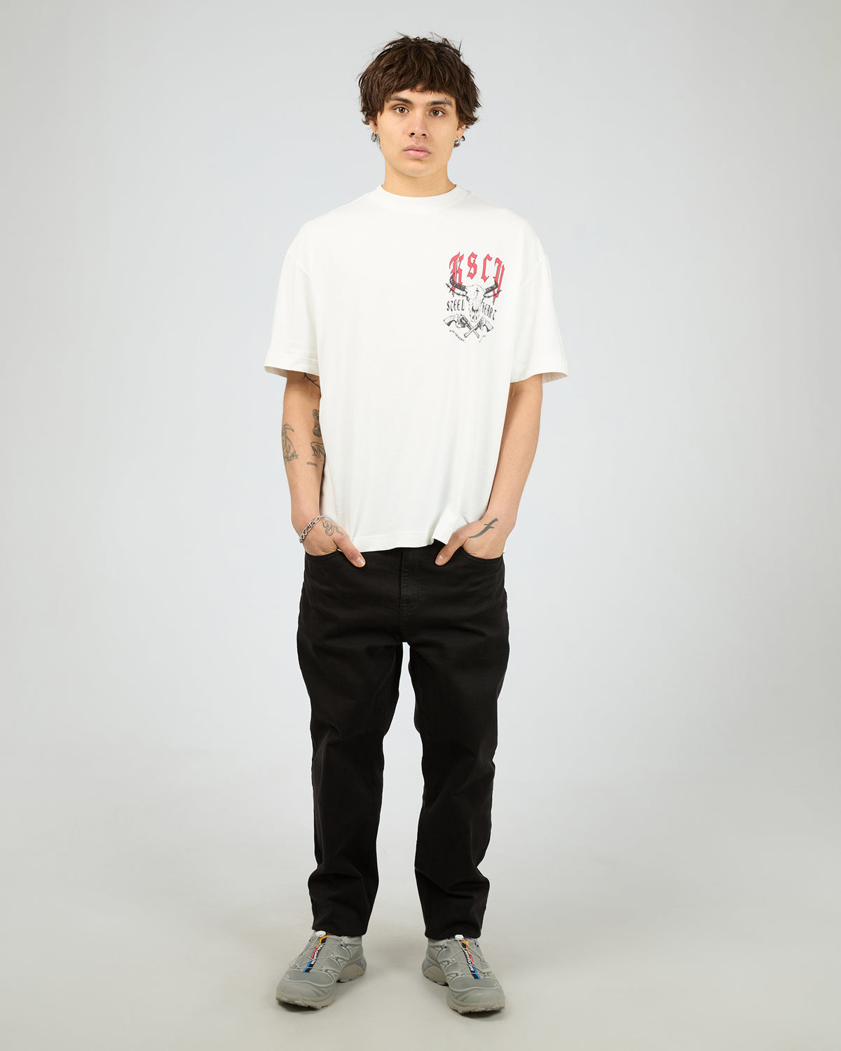 Steel Heart Street Tee White