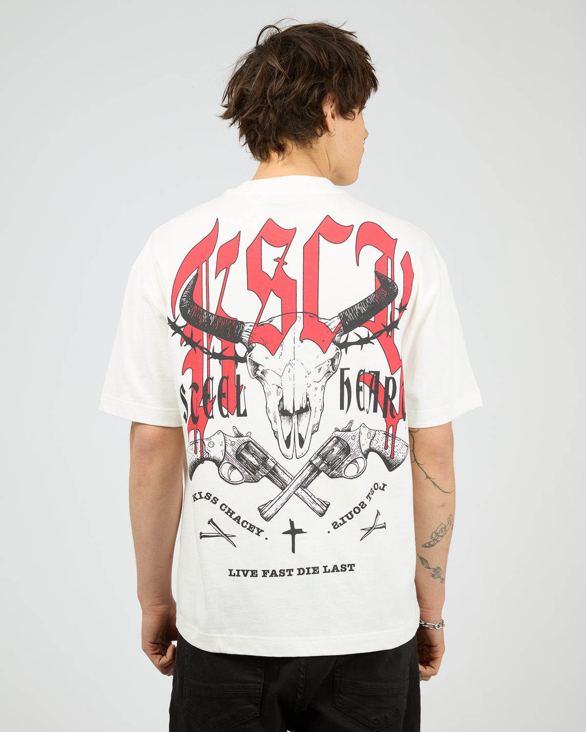 Steel Heart Street Tee White