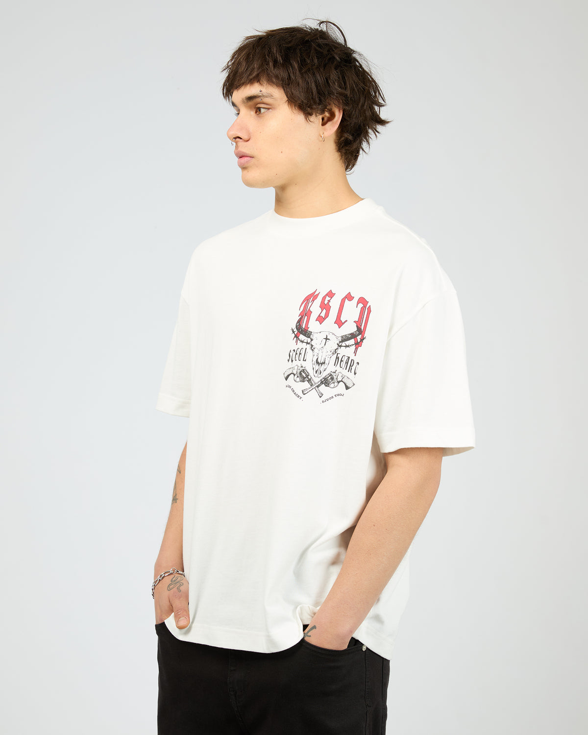 Steel Heart Street Tee White