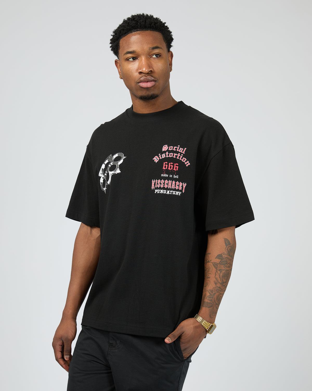 Distortion Street Tee Black
