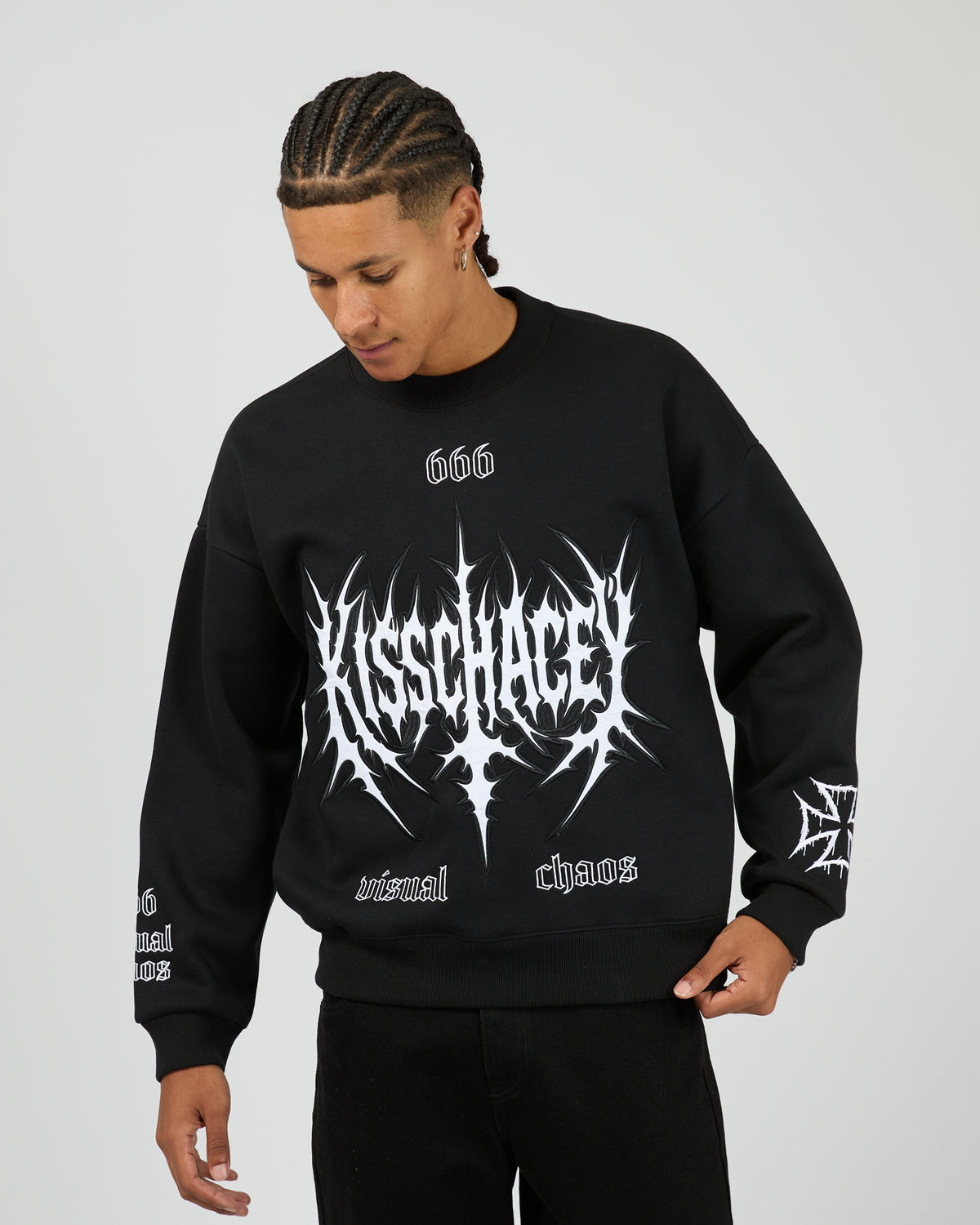 Titanium Box Fit Sweater Black