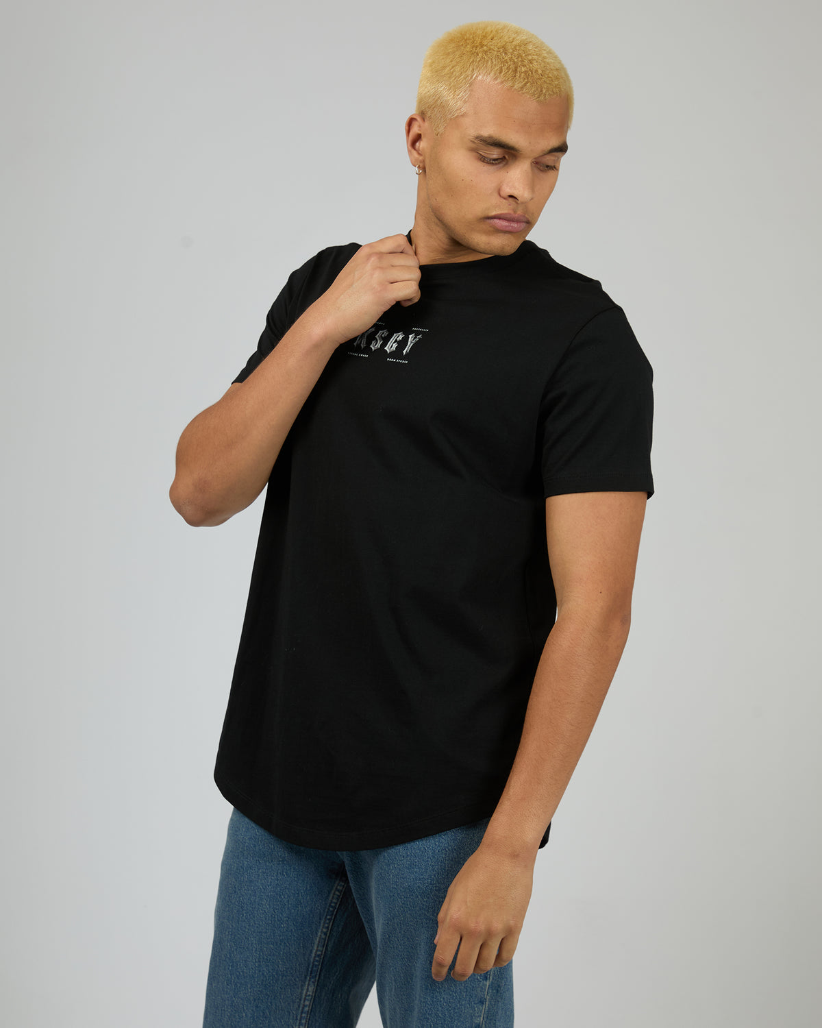 Encryption Dual Curved Tee Black