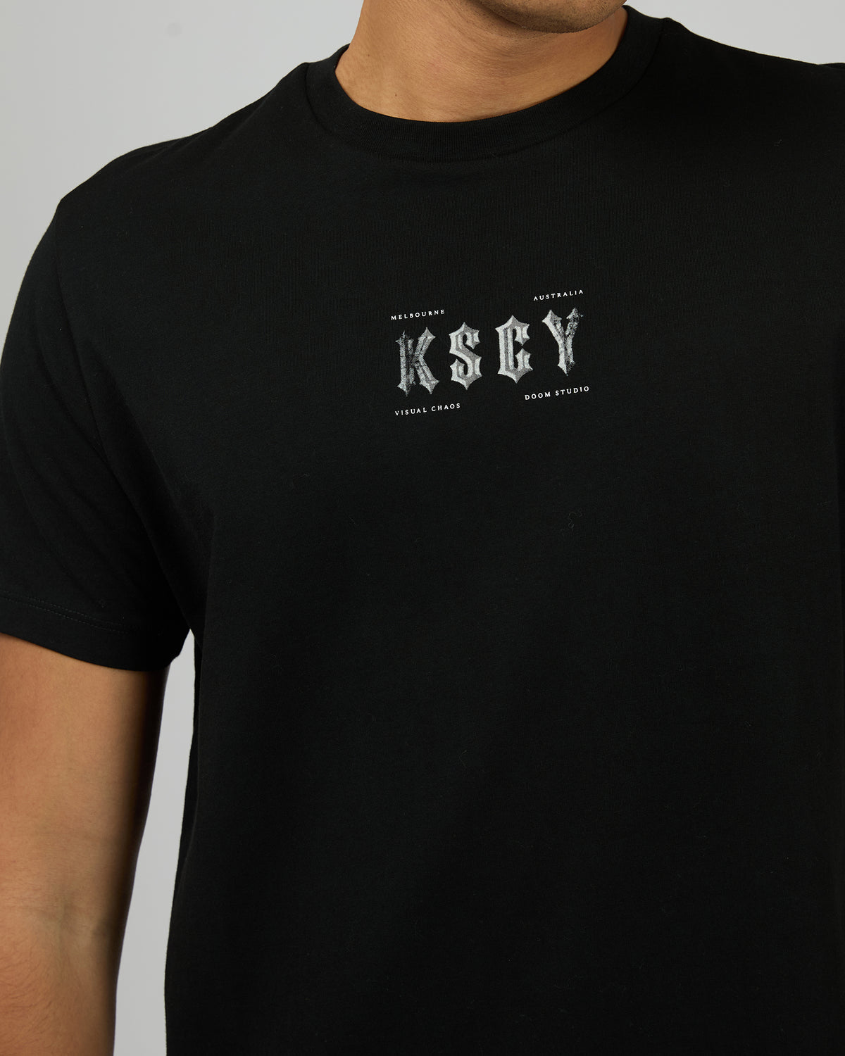 Encryption Dual Curved Tee Black