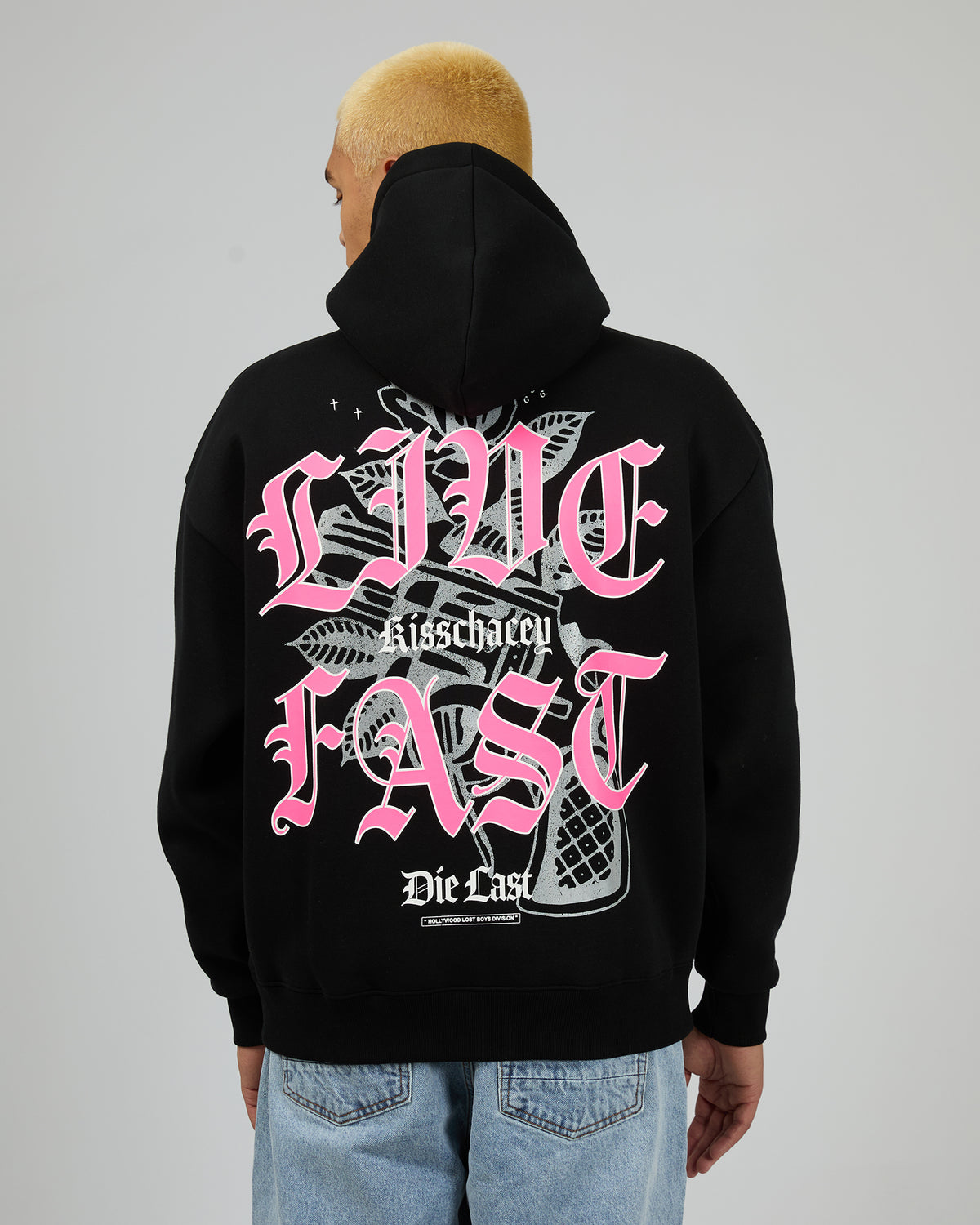 Live Fast Oversized Hoodie Black