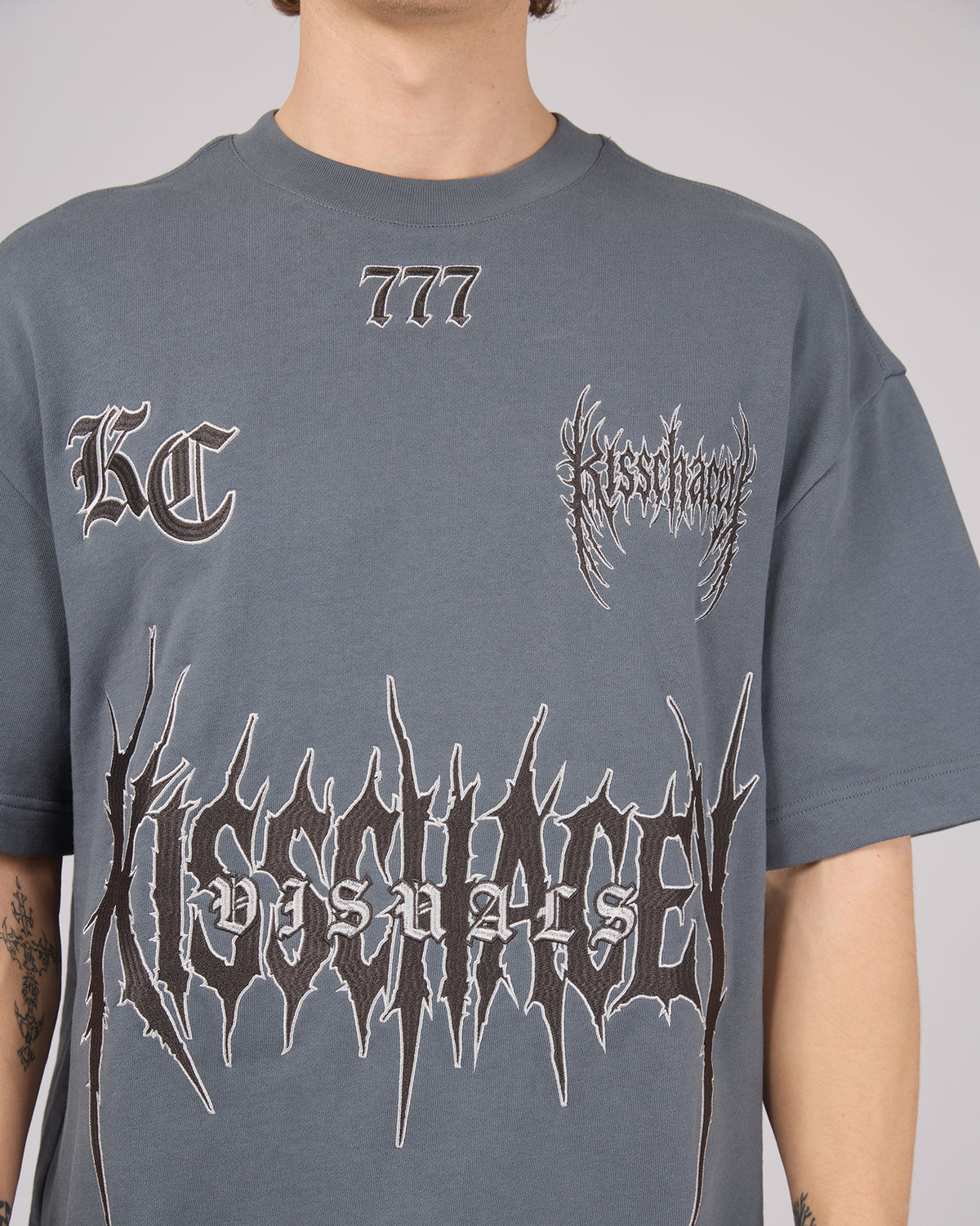 Abrasion Loopback Street Tee Stormy