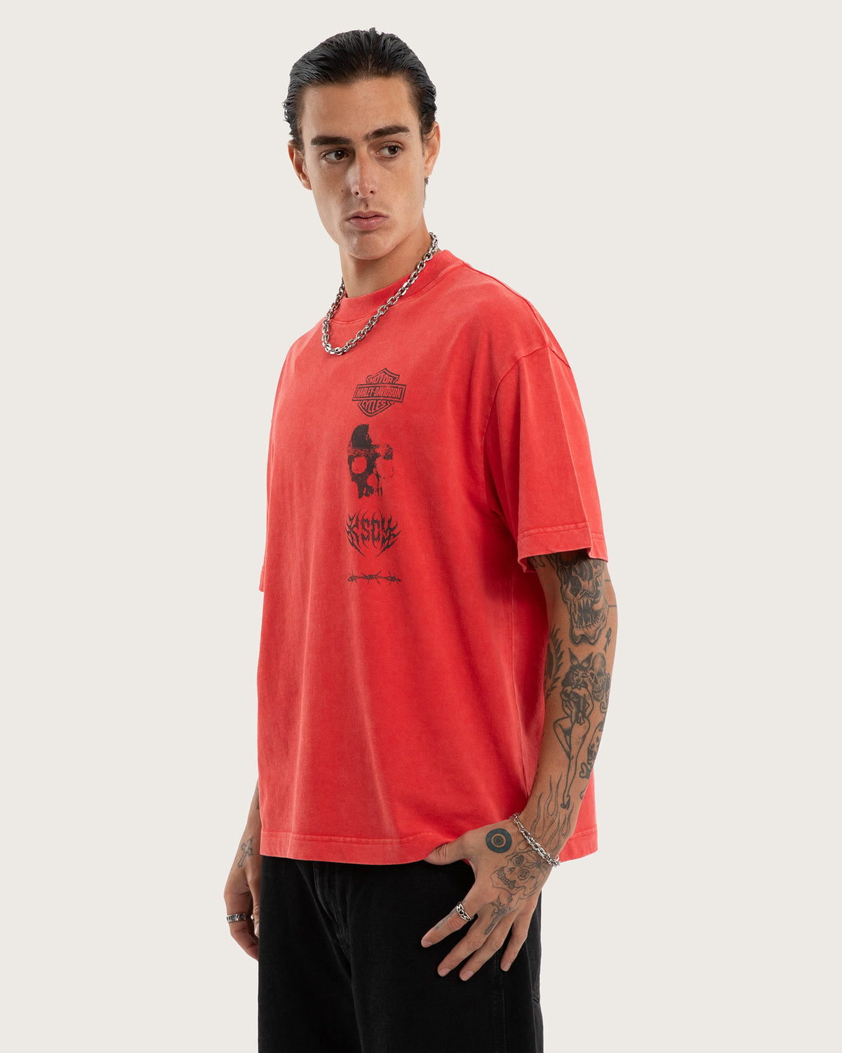 Chopper Street Tee Scarlet