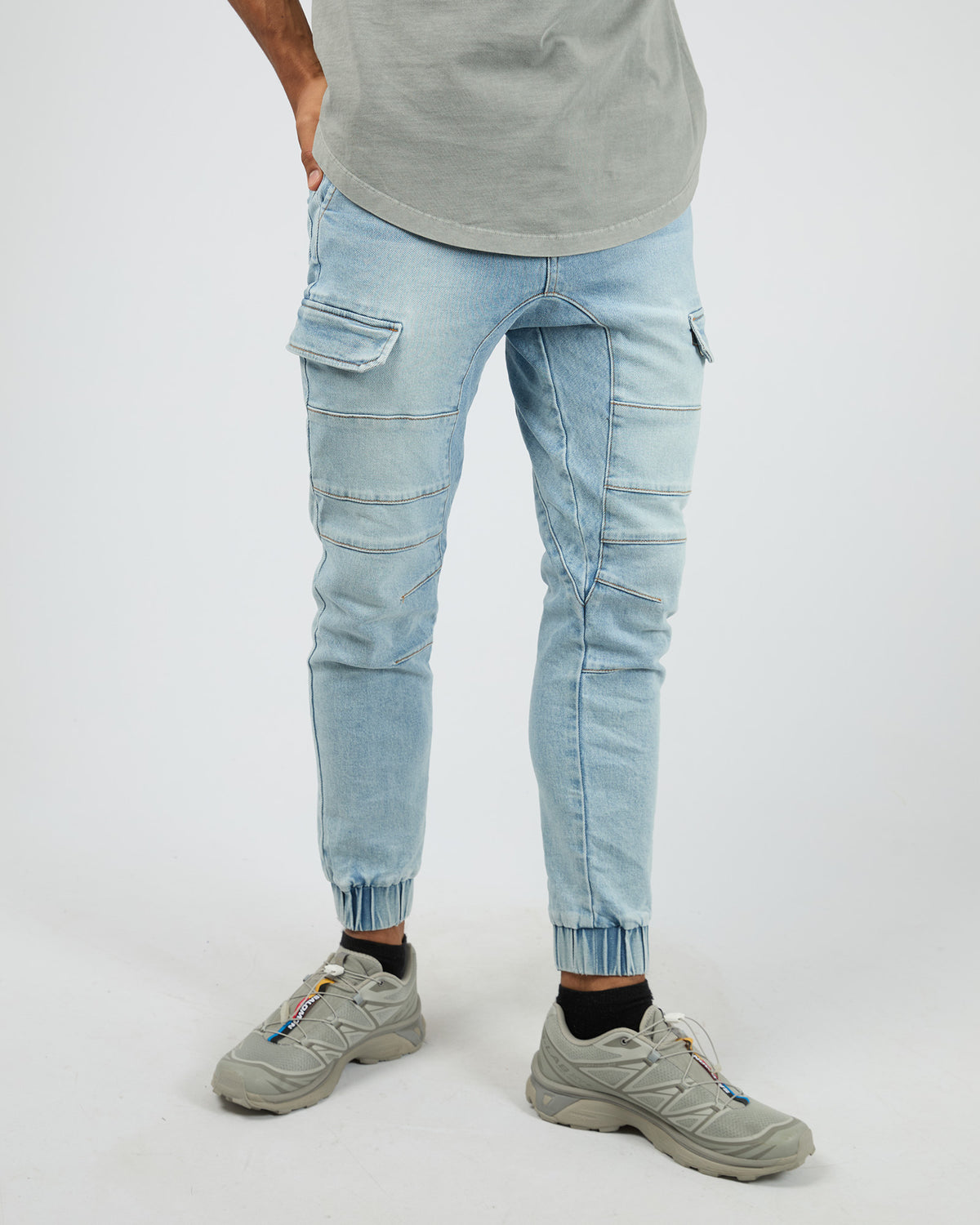 Salem Cargo Jogger Crystal Blue Sunbleached Blue