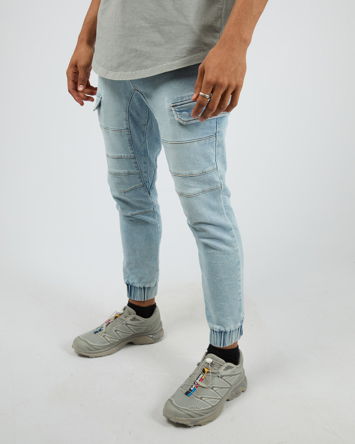 Salem Cargo Jogger Crystal Blue Sunbleached Blue