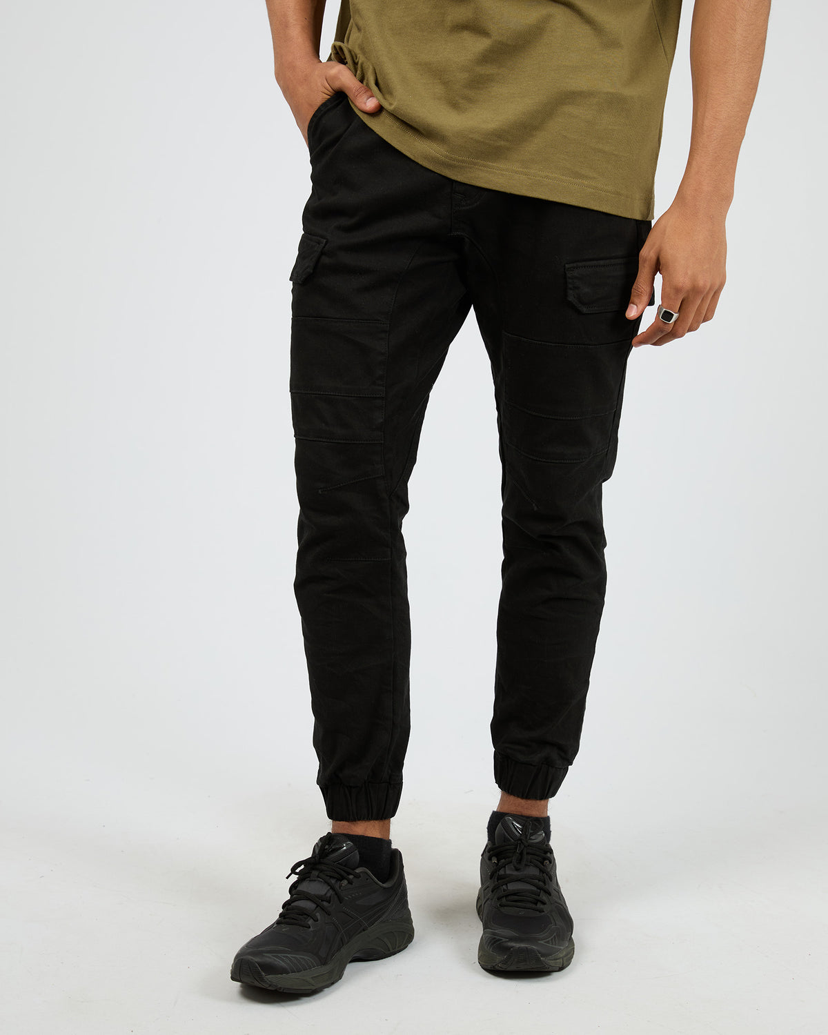 Salem Cargo Jogger Crystal Blue Vintage Black