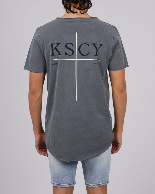 Kiss Chacey-Anywhere Raw V-neck Tee Pigment Castlerock-Edge Clothing