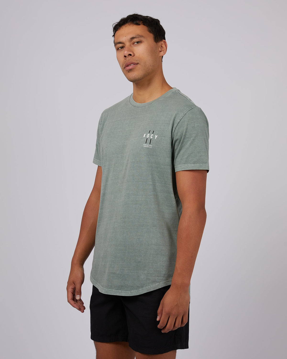 Kiss Chacey-Danes Tee Pigment Slate Grey-Edge Clothing