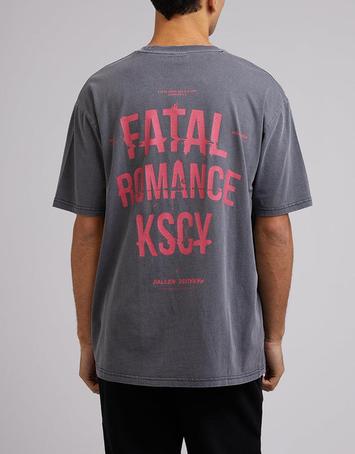 Kiss Chacey-Fallen Paradise Heavy Box Fit Tee Pigment Castlerock-Edge Clothing