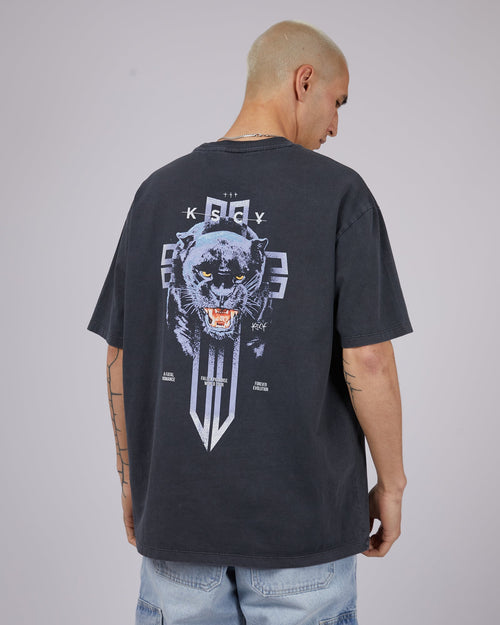 Kiss Chacey-Perception Box Fit Tee Anthracite-Edge Clothing