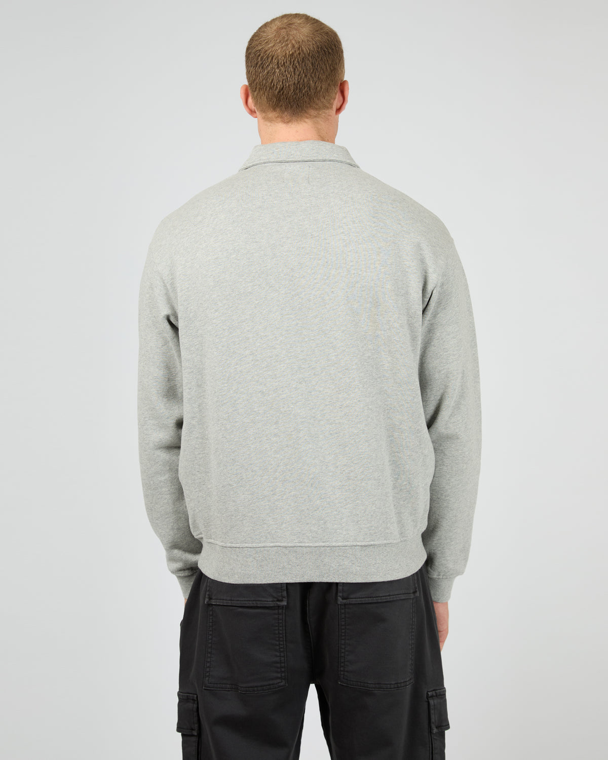 Collar Fleece Sweat Grey Marle