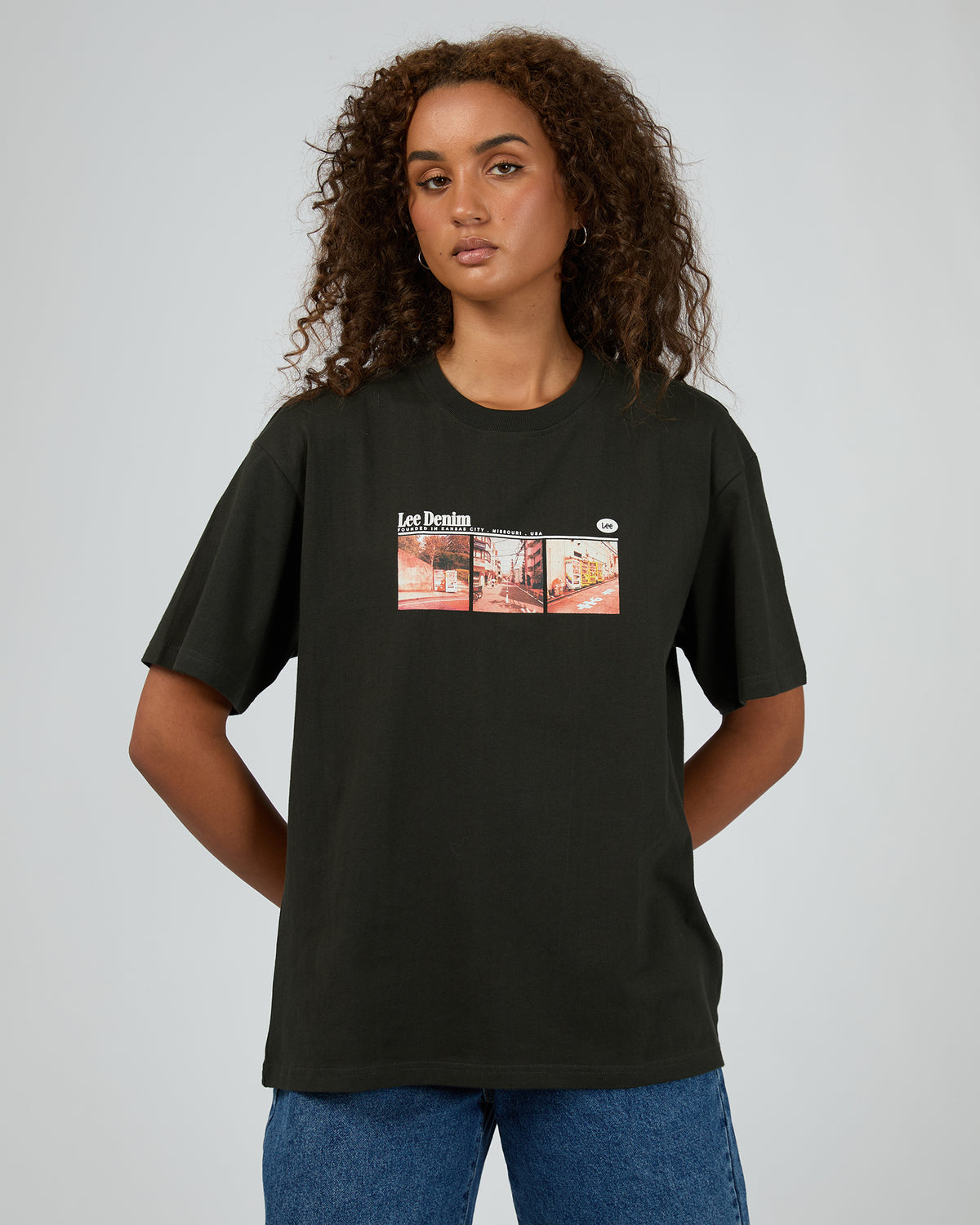 Streets Baggy Tee Worn Black