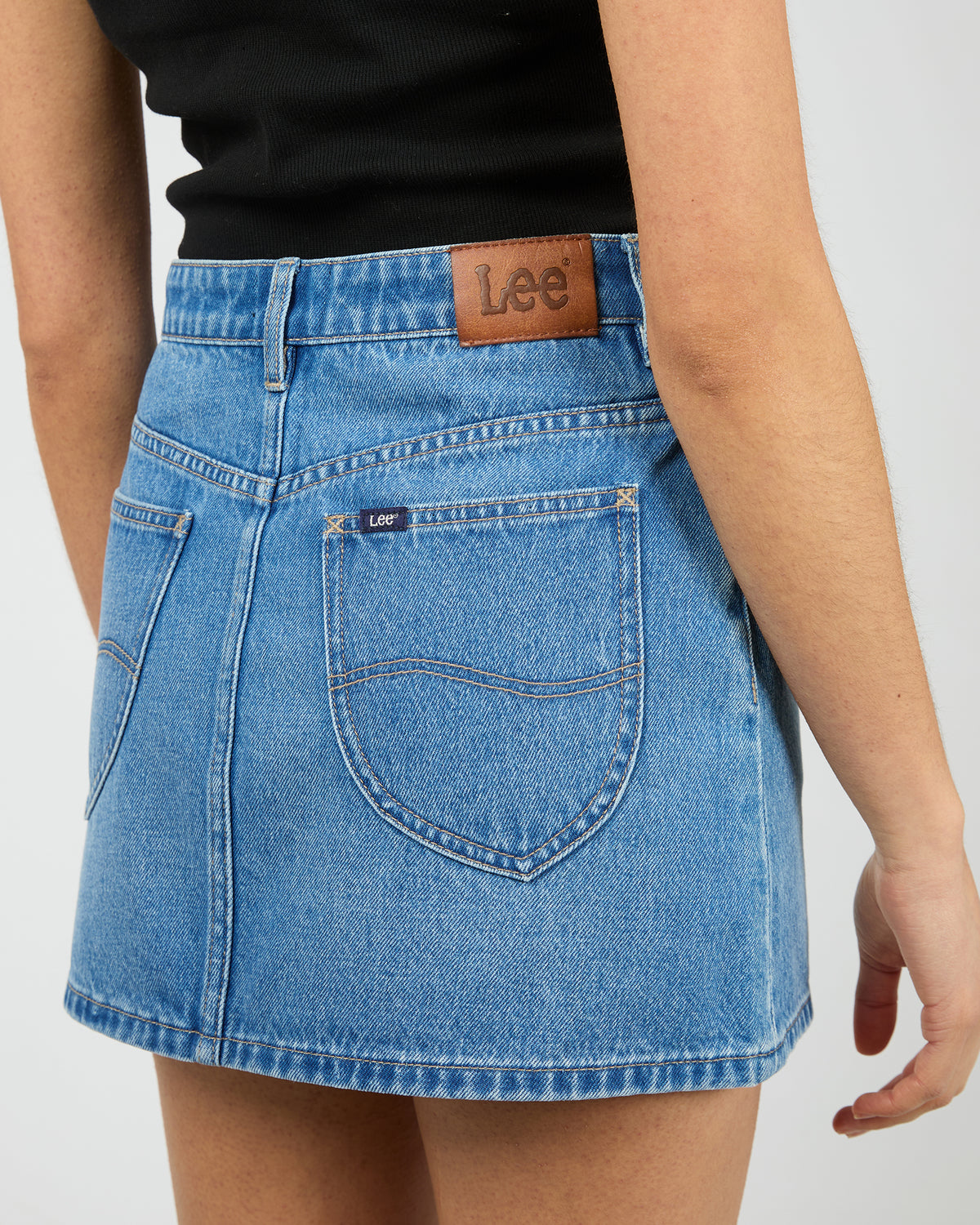 Mid Relaxed Denim Mini Skirt Blue Edition