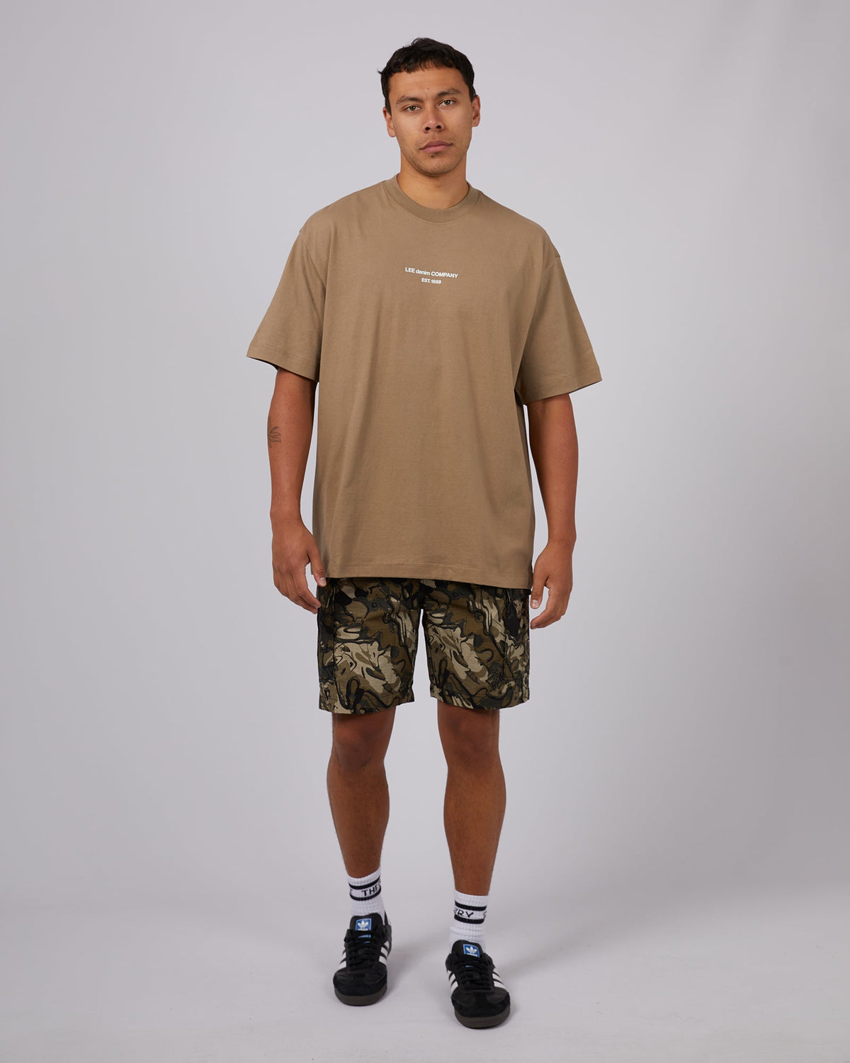 Lee-Denim Co Boxed Baggy Tee Bark-Edge Clothing