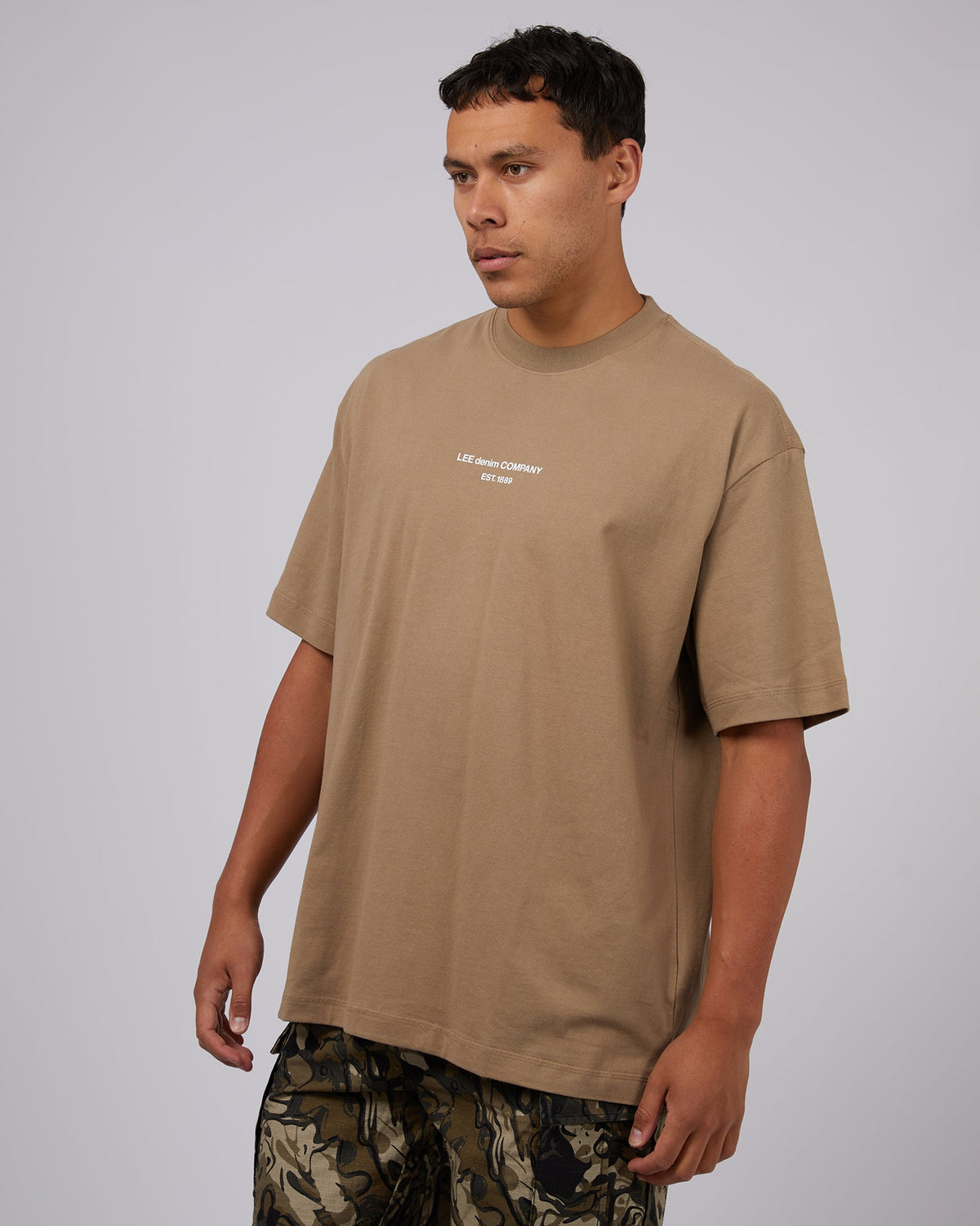 Lee-Denim Co Boxed Baggy Tee Bark-Edge Clothing