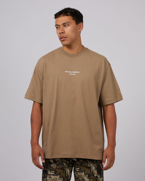 Lee-Denim Co Boxed Baggy Tee Bark-Edge Clothing