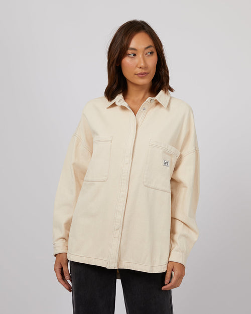 Lee-Lee Limited Shacket Unbleached-Edge Clothing
