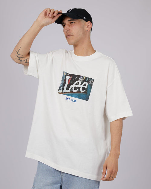 Lee-Twitch Boxed Baggy Tee Vintage White-Edge Clothing