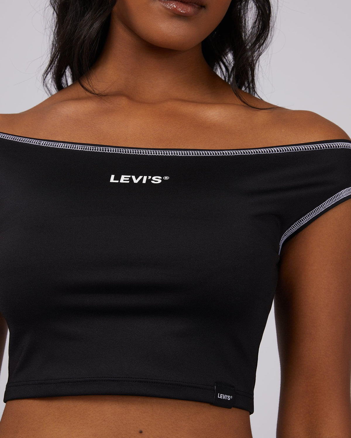 Levis-Graphic Bardot Tank Caviar-Edge Clothing