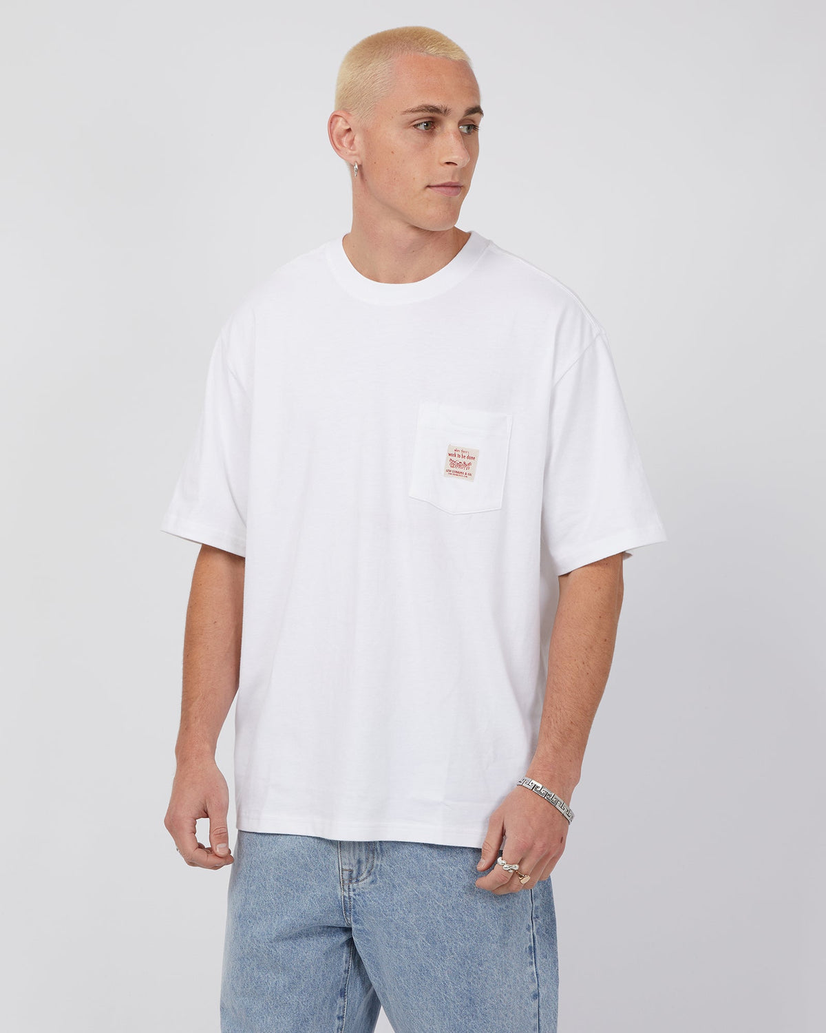 Levis-Ss Workwear Tee White-Edge Clothing