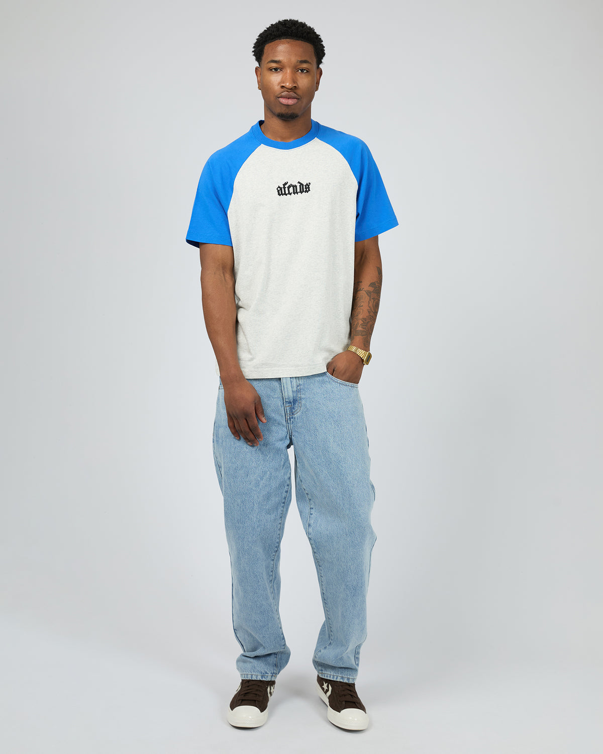 Drop Zone Recycled Raglan Grey Marle
