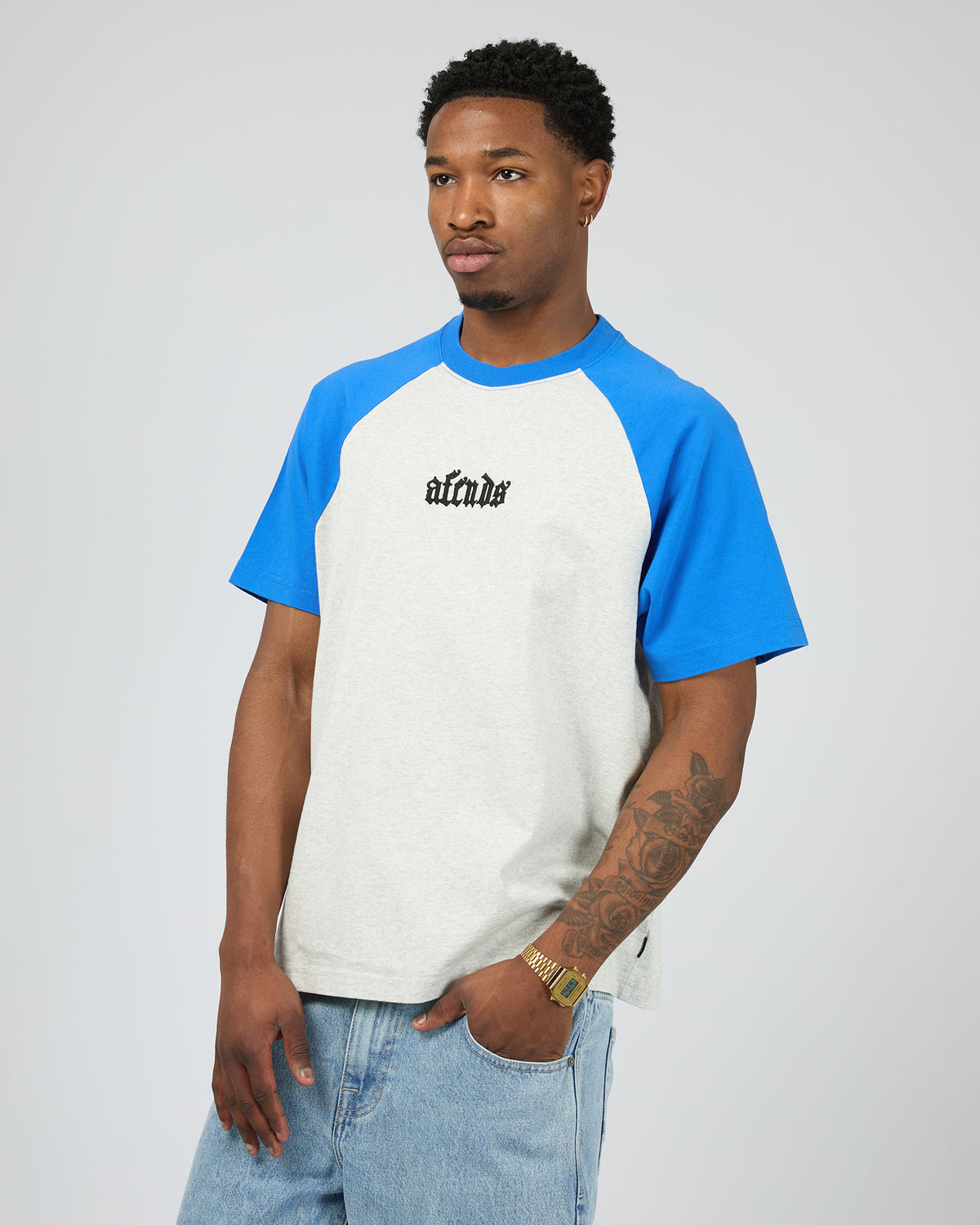 Drop Zone Recycled Raglan Grey Marle