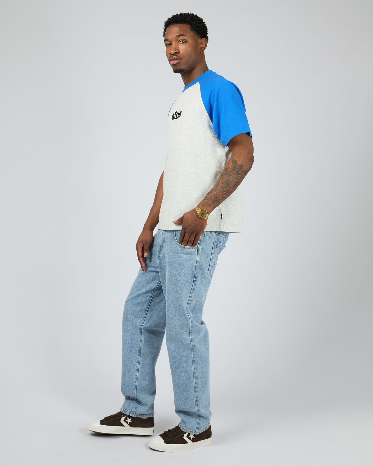 Drop Zone Recycled Raglan Grey Marle