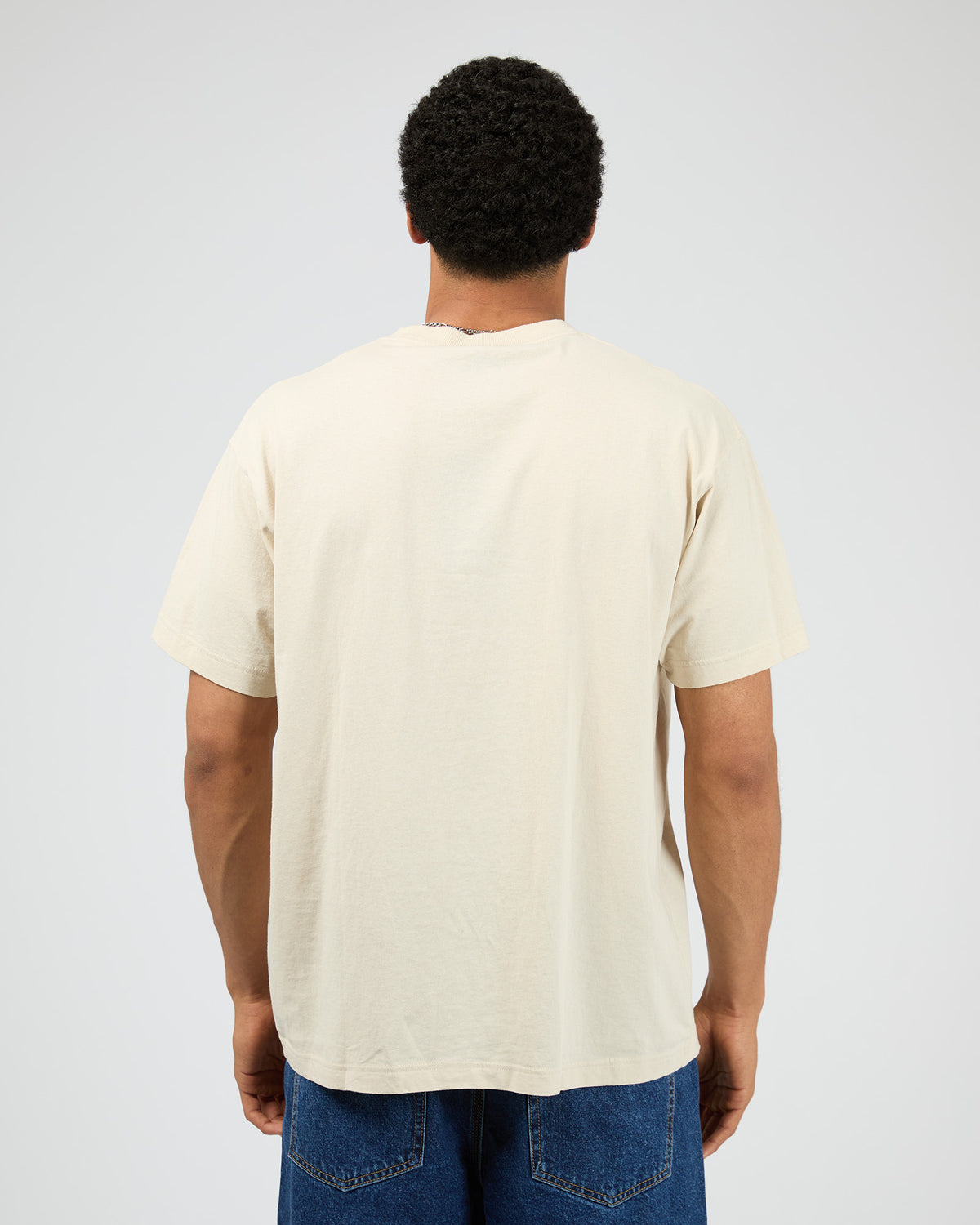 Script Recycled Retro Tee Moonbeam
