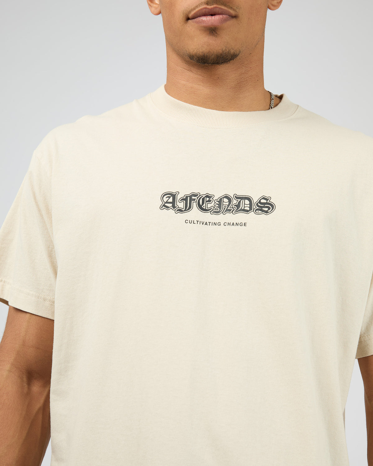 Script Recycled Retro Tee Moonbeam