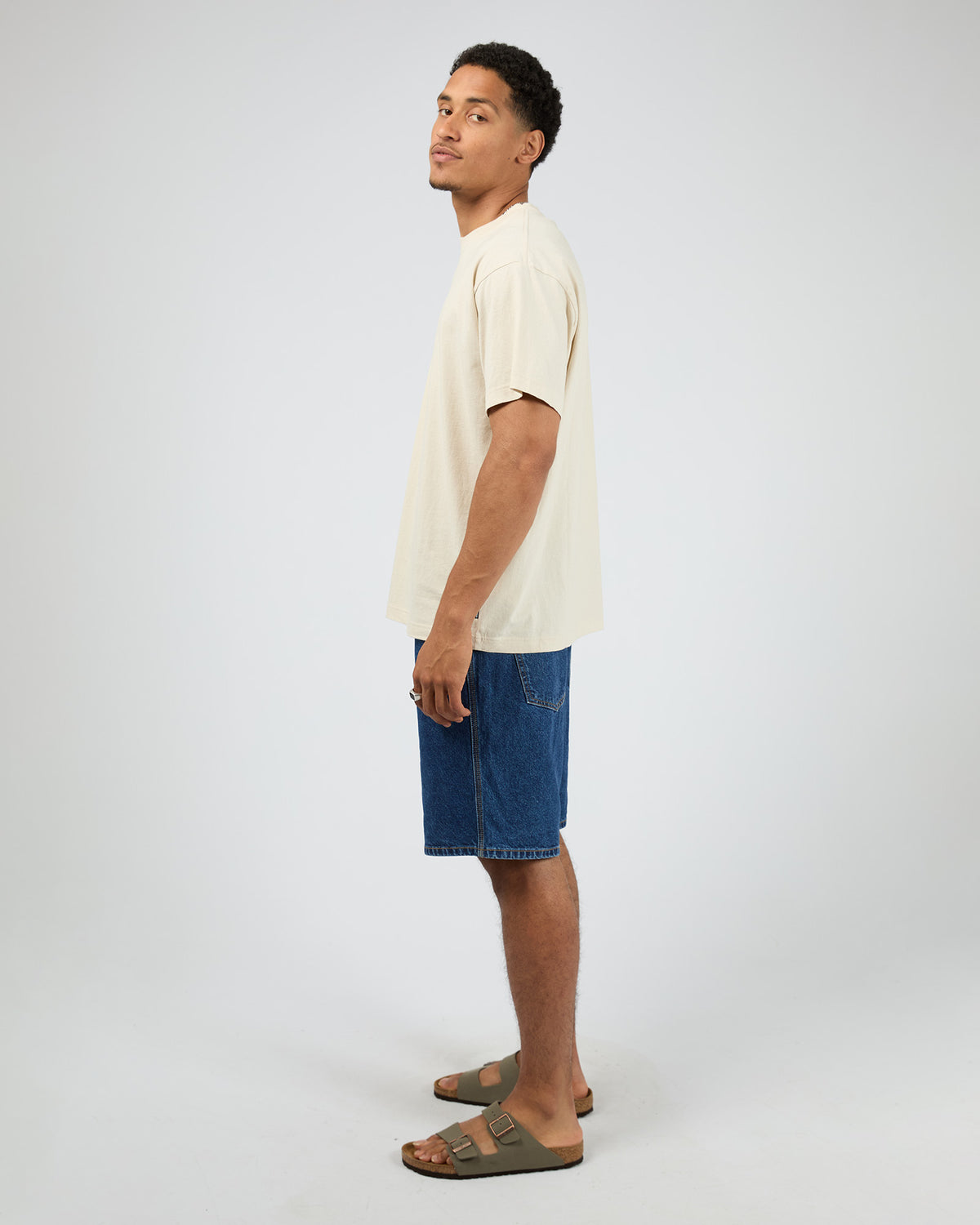 Script Recycled Retro Tee Moonbeam