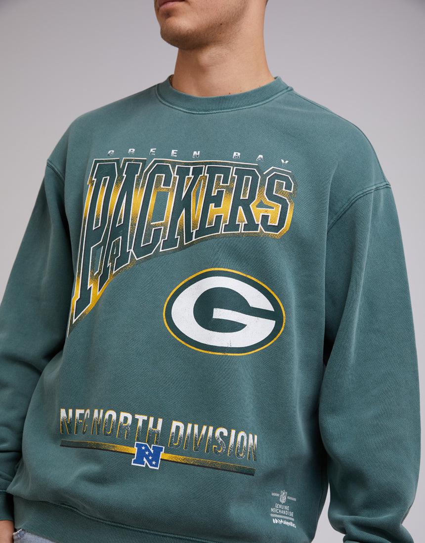 Mitchell &amp; Ness-Arch Rise Crew Sweat Dark Cedar-Edge Clothing
