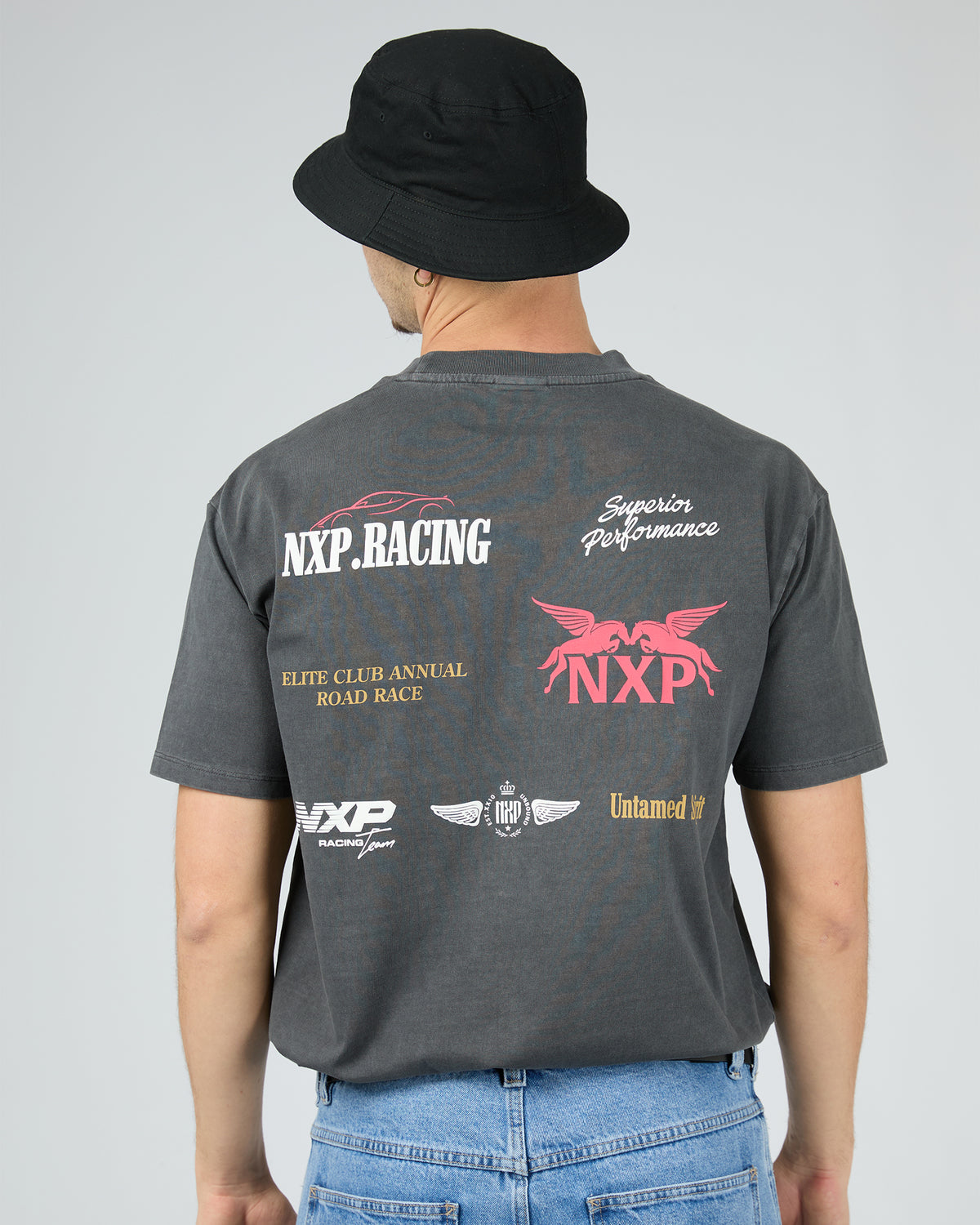 Rein Heavy Box Fit Tee Pigment Asphalt