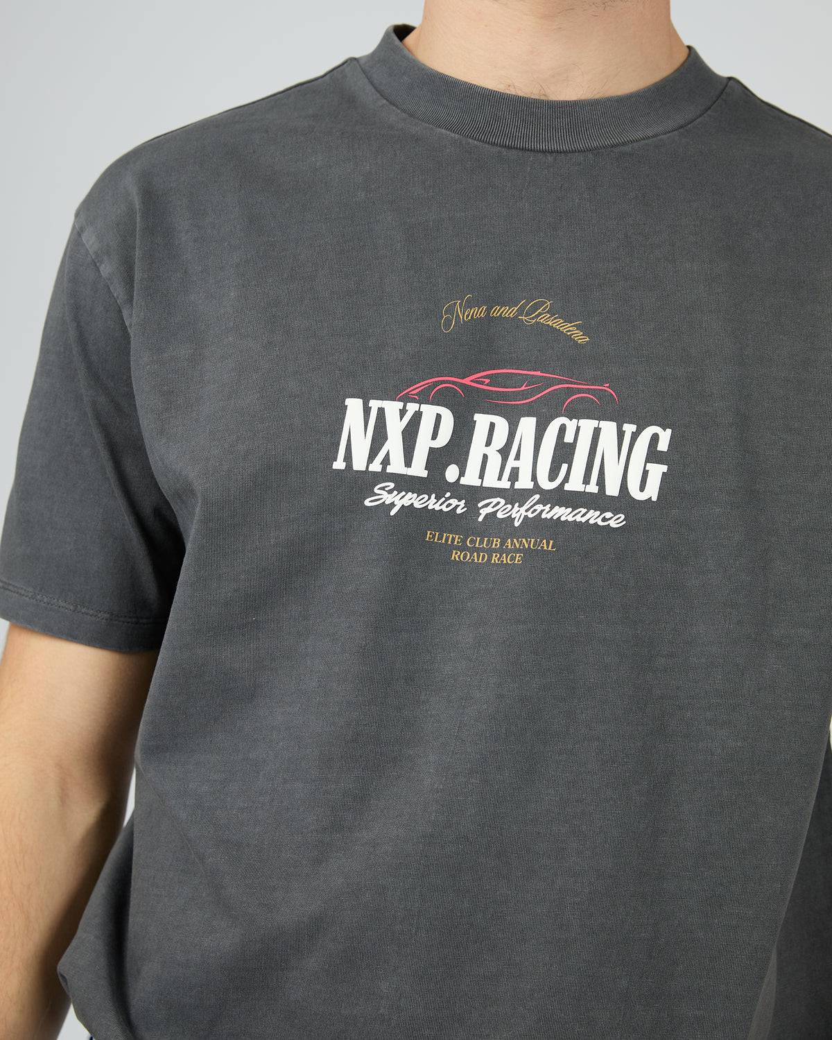 Rein Heavy Box Fit Tee Pigment Asphalt