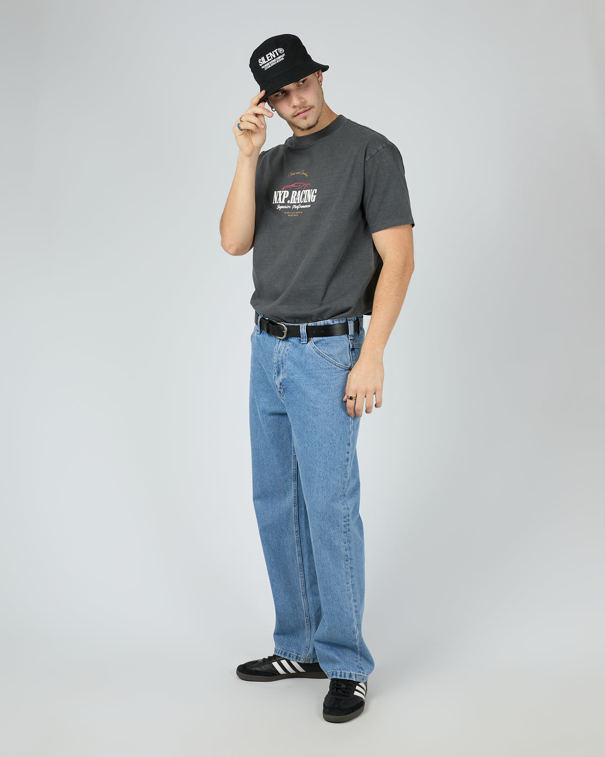 Rein Heavy Box Fit Tee Pigment Asphalt