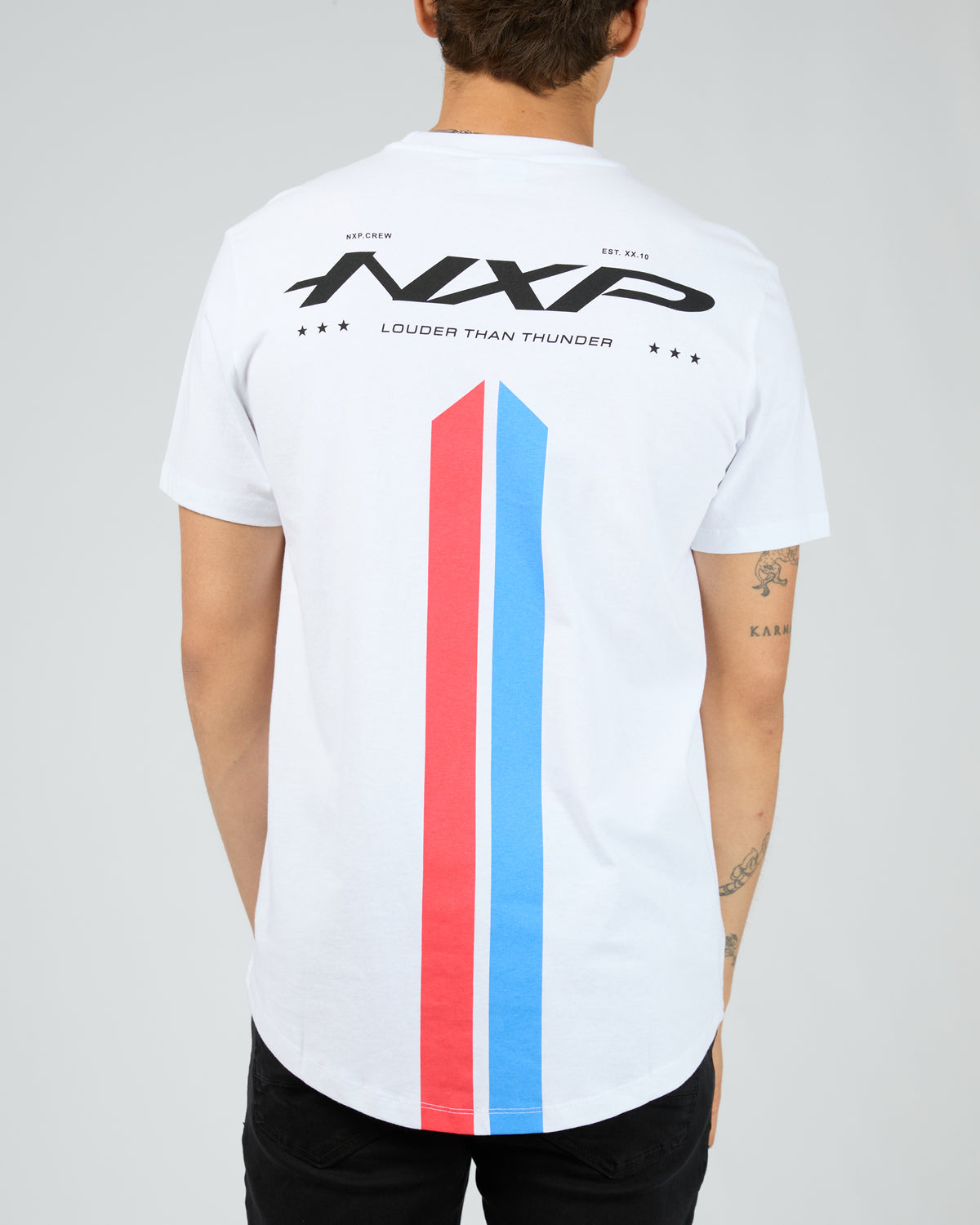 Wingman Dual Curved Tee White
