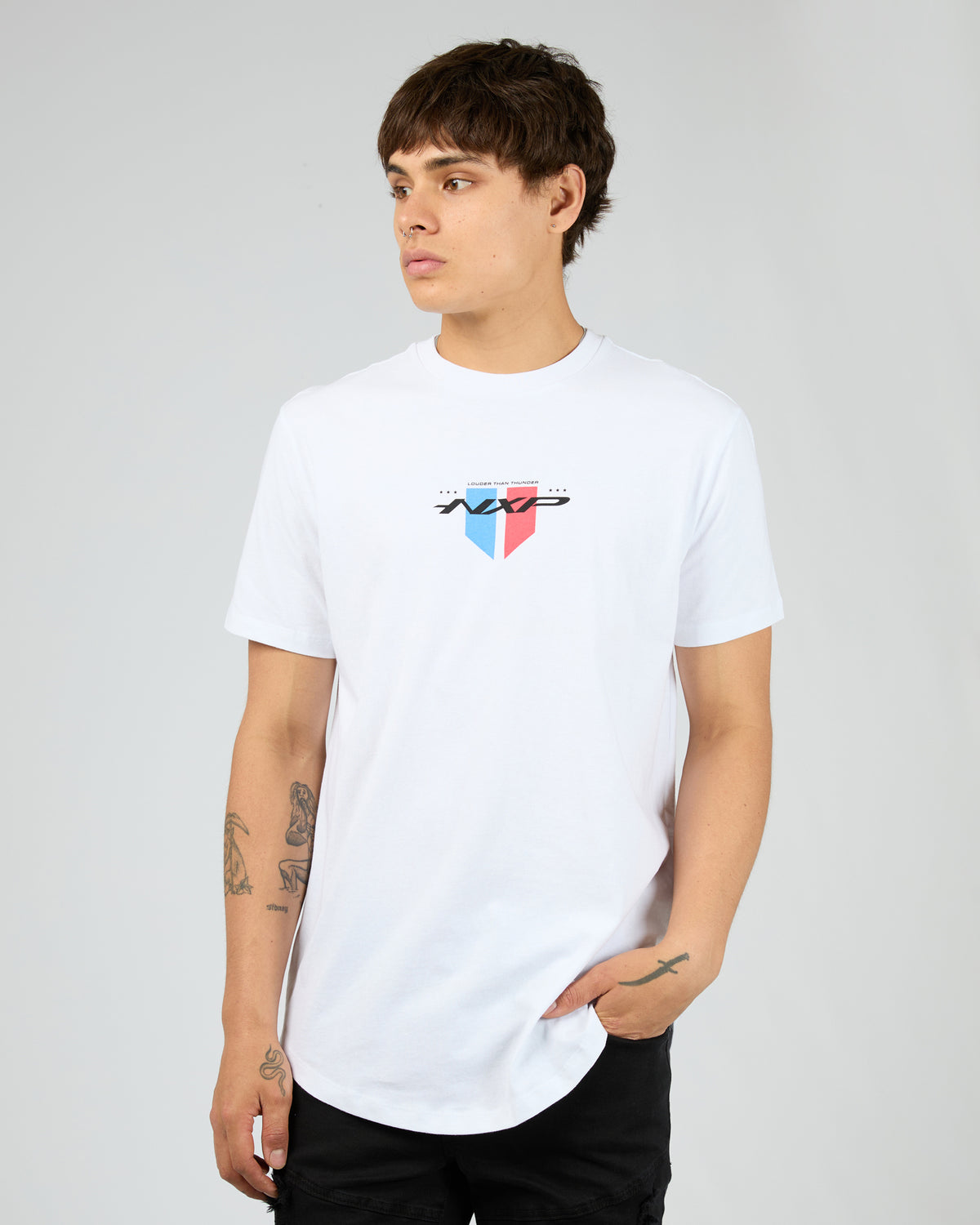 Wingman Dual Curved Tee White
