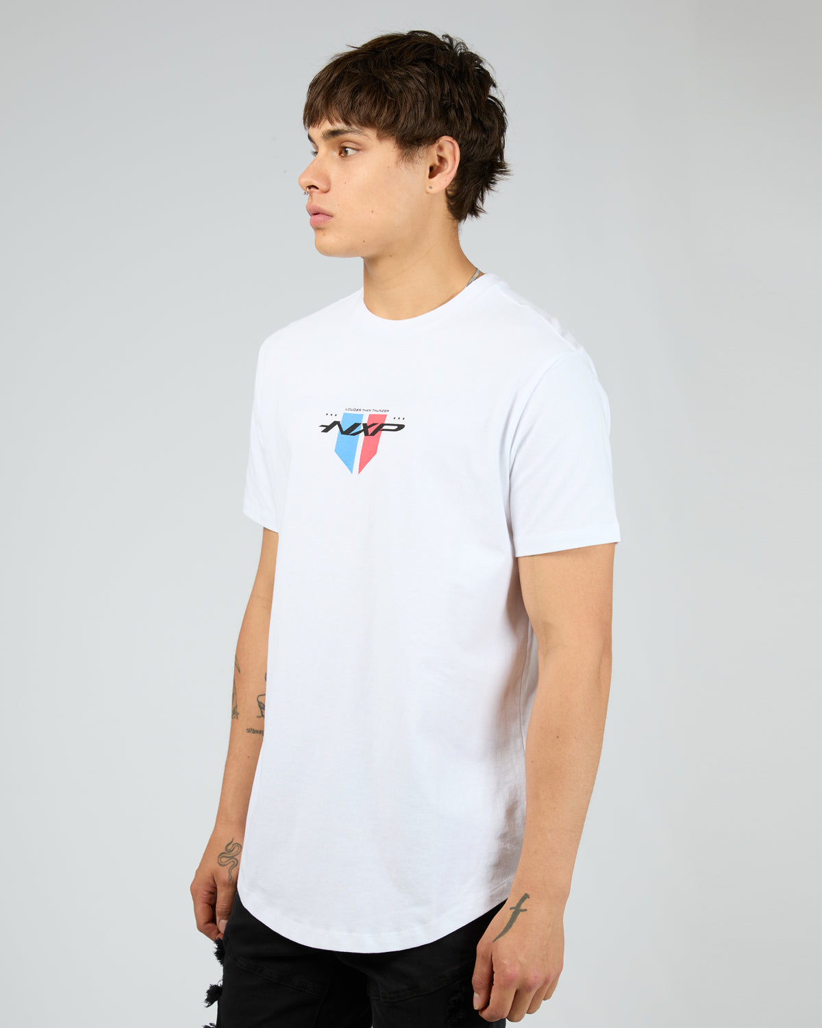 Wingman Dual Curved Tee White