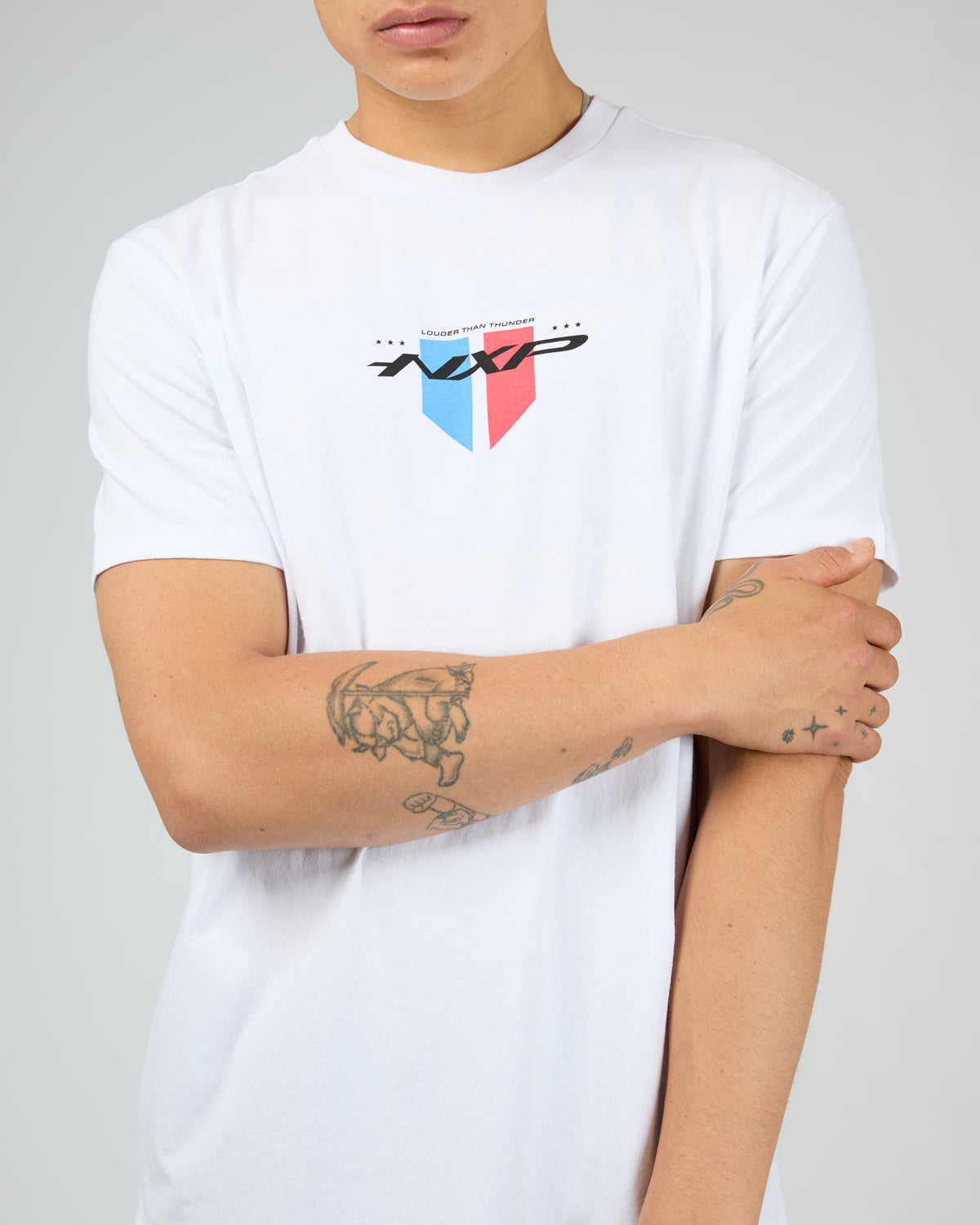 Wingman Dual Curved Tee White