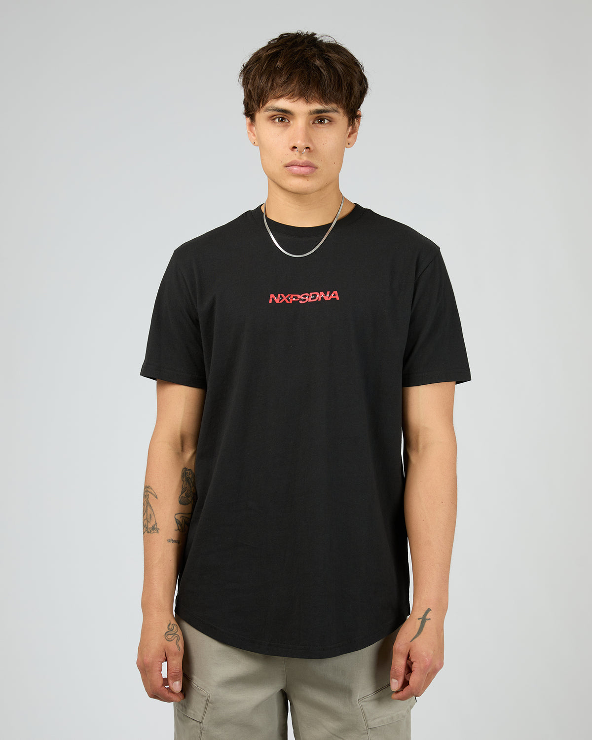 Sine Dual Curve Tee Jet Black