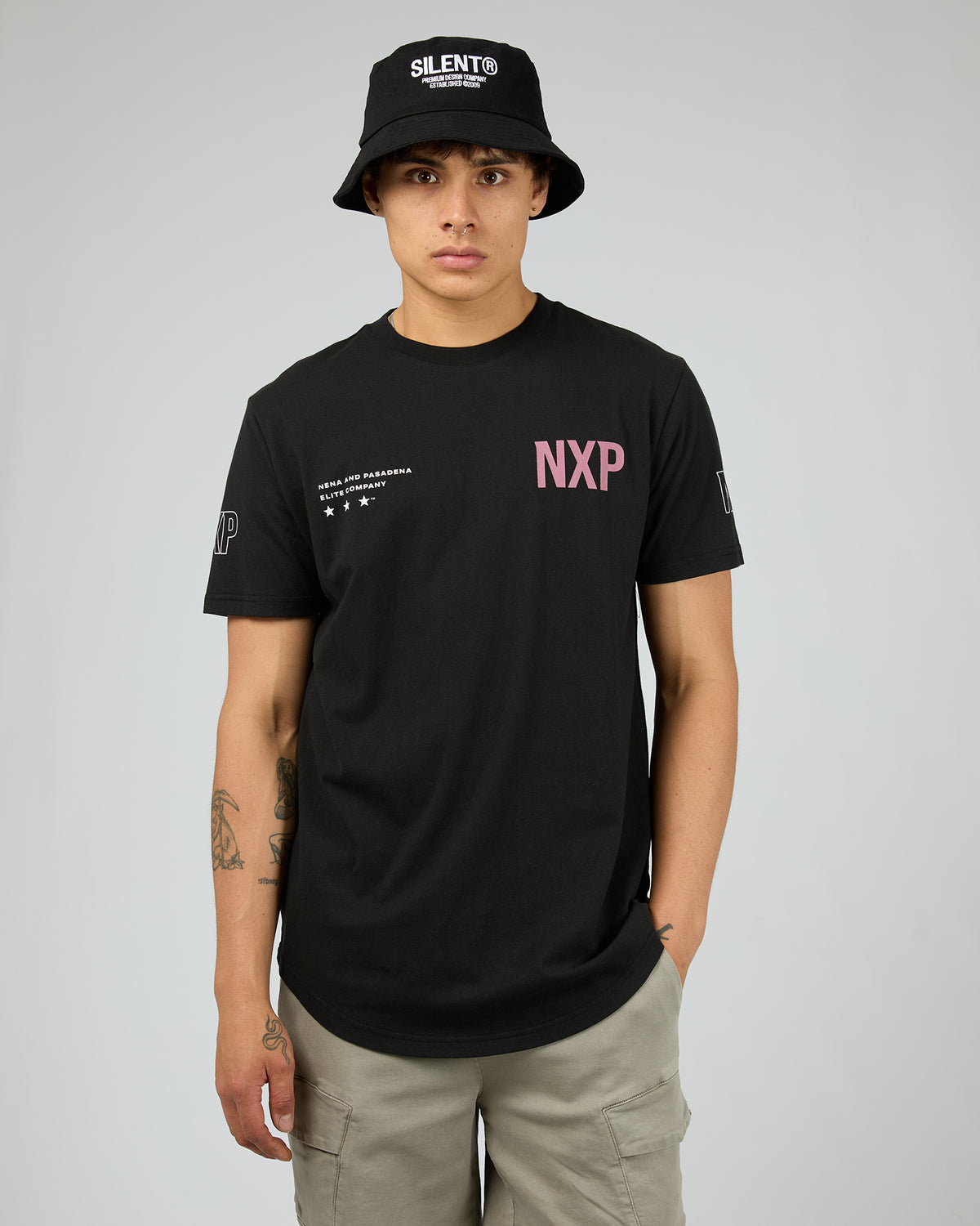 Harbour Dual Curved Tee Black