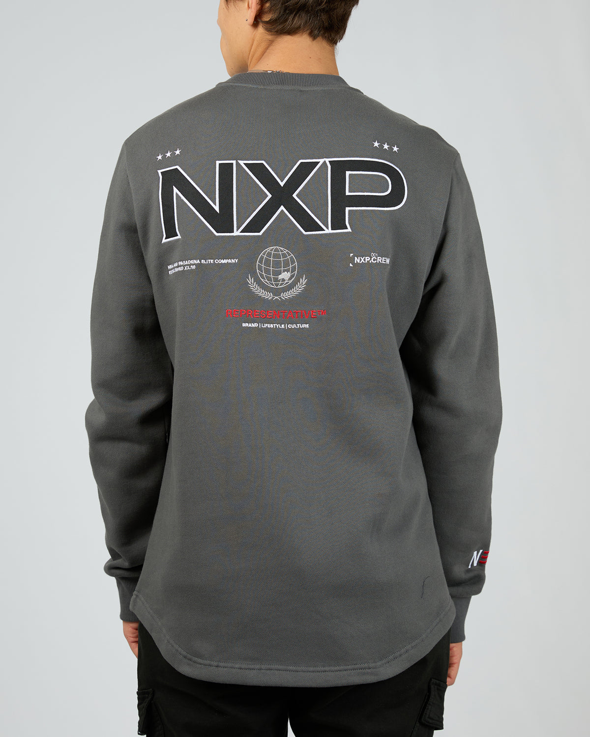 Thunder Dual Curved Sweater Asphalt