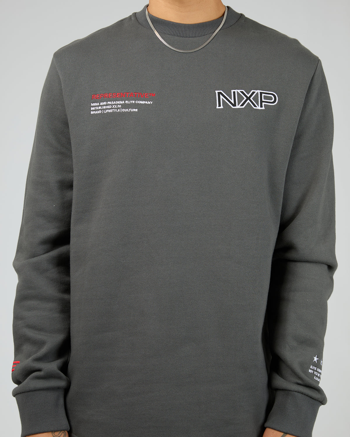 Thunder Dual Curved Sweater Asphalt