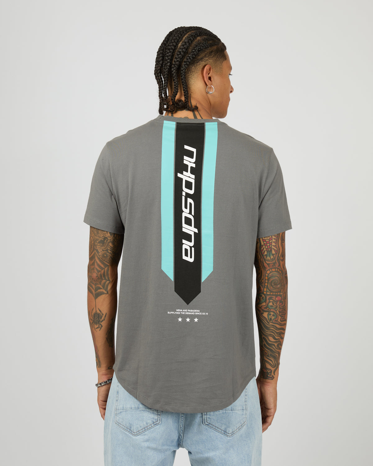 Central Dual Curved Tee Charcoal