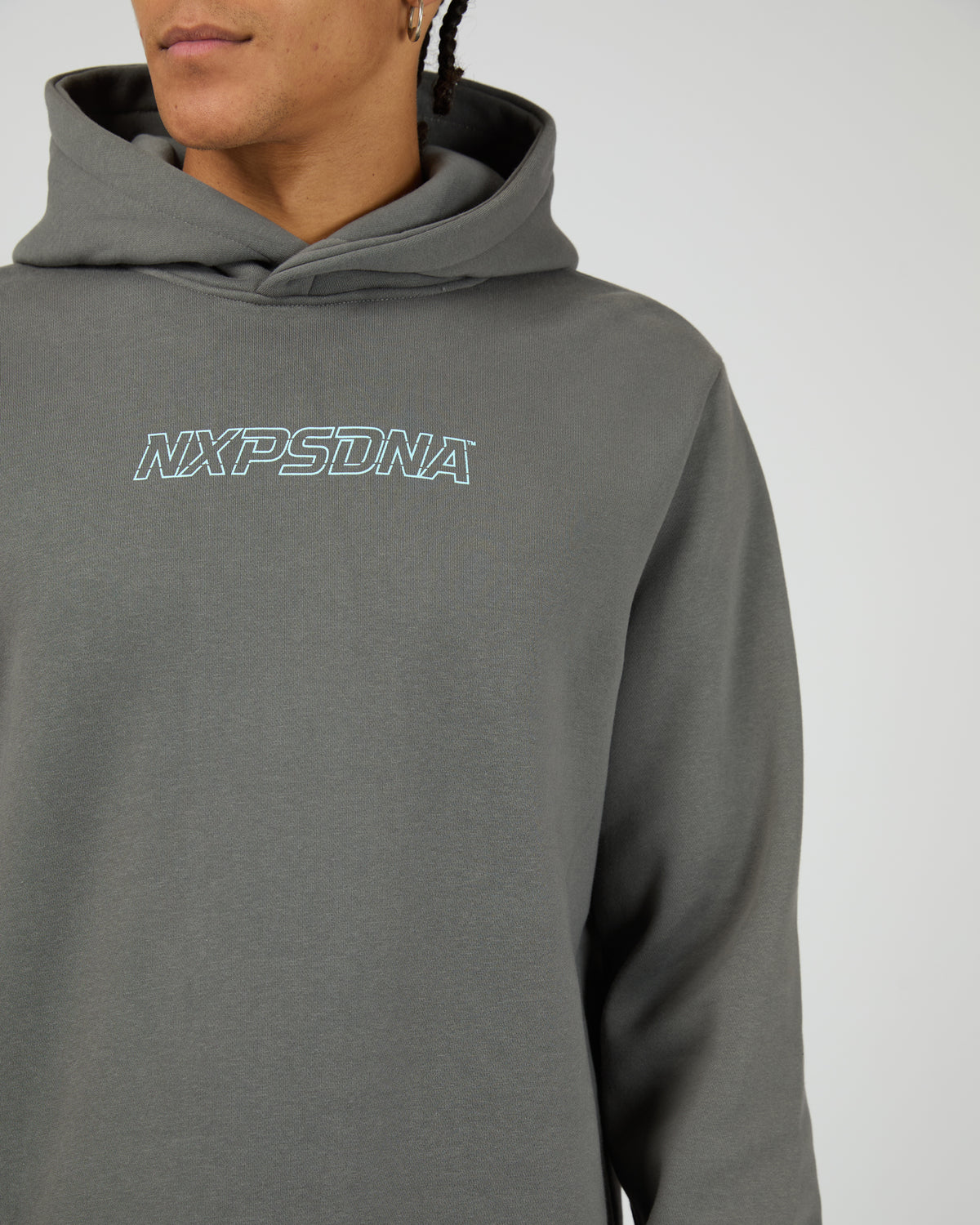 Public Dual Curved Hoodie Charcoal
