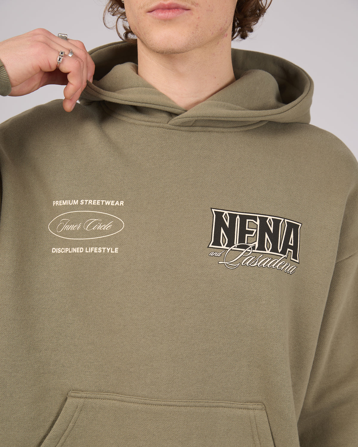 Tital Relaxed Fit Hoodie Khaki