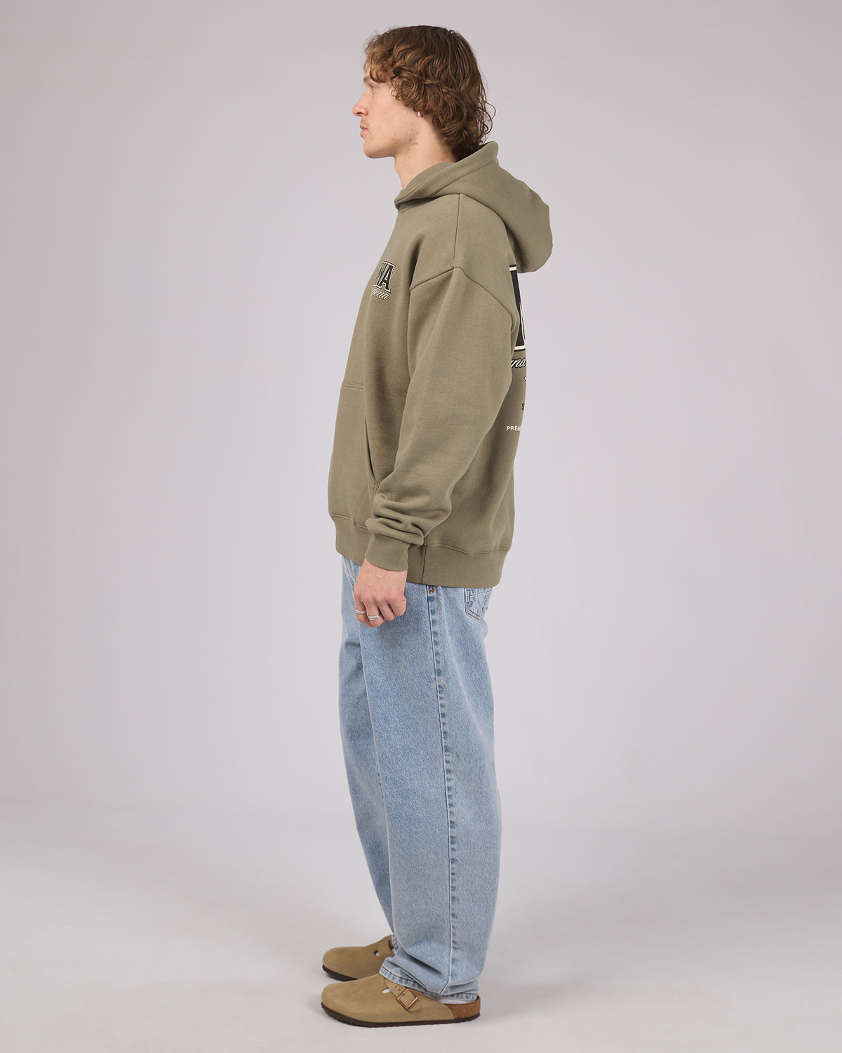 Tital Relaxed Fit Hoodie Khaki