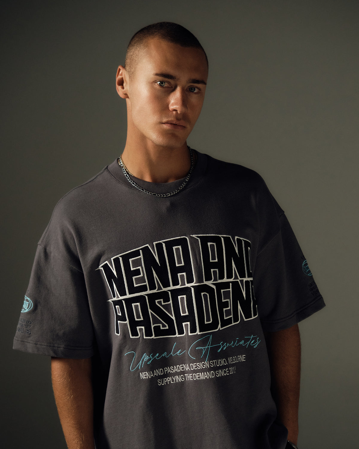 Ashlon Loopback Tee Charcoal
